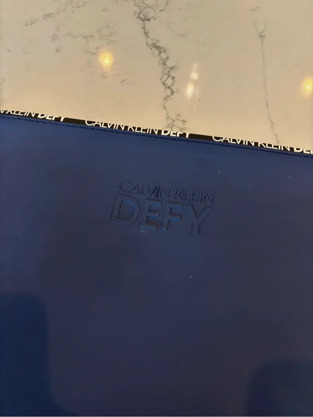 Calvin Klein Defy Men's Navy Laptop Sleeve with Branded Trim